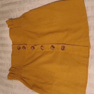 COPY - NWT Cute Yellow Mustard Color Mini Skirt